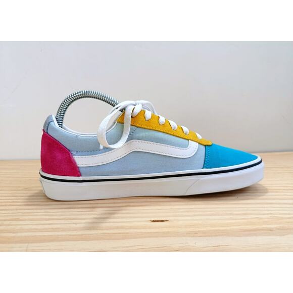 Vans Ward Color Block Low Skate Shoes Skateboarding Canvas Womens Size 8.5 - Picture 4 of 11